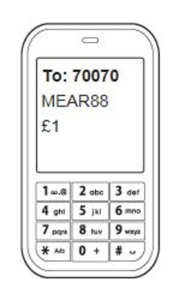 text MEAR88 £10 to 70070