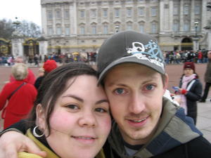 Kevin & I infront of Buckingham Palace