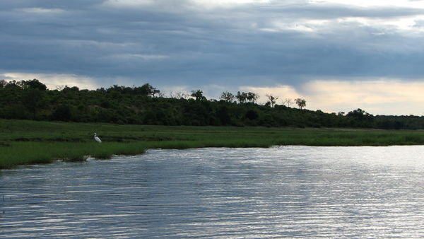 Sun dropping over the Chobe River