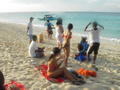 At Puca Beach with the vendors 
