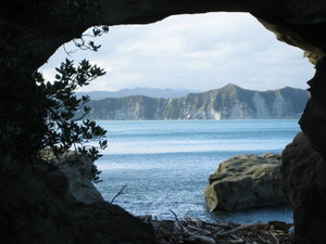 "Hole in the Wall" at Cooks Cove, Tolaga Bay