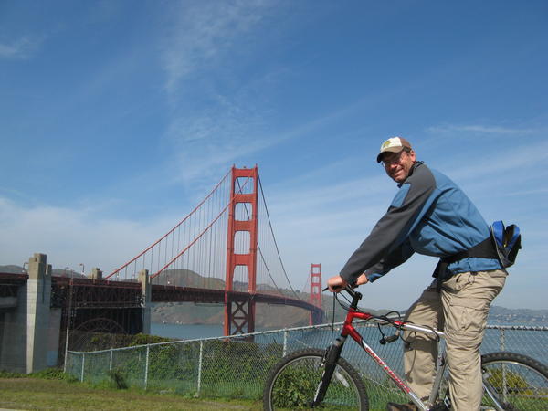 Biking across the Bridge