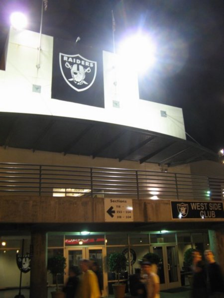 The Raiders play right across the Street 