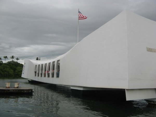 Close-Up of the Monument over the Sunken USS Arizona