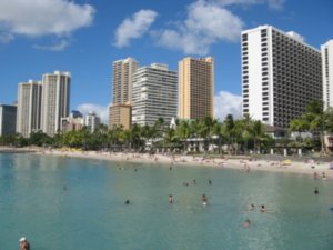 The Famous Waikiki Beach on Oahu!