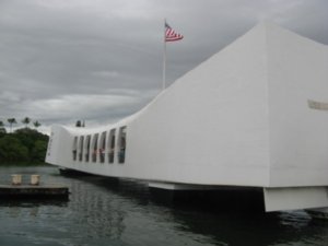 Close-Up of the Monument over the Sunken USS Arizona