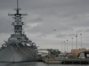 A Battleship near the USS Arizona Monument