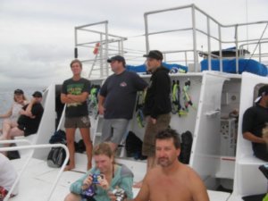 On a dive boat going out to Molikini