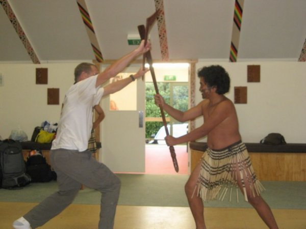 Me having it out with a Maori Warrior