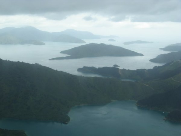 View of the northern most part of the South Island near Picton.