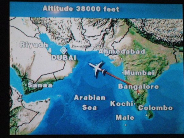 Bangalore, India to Dubai