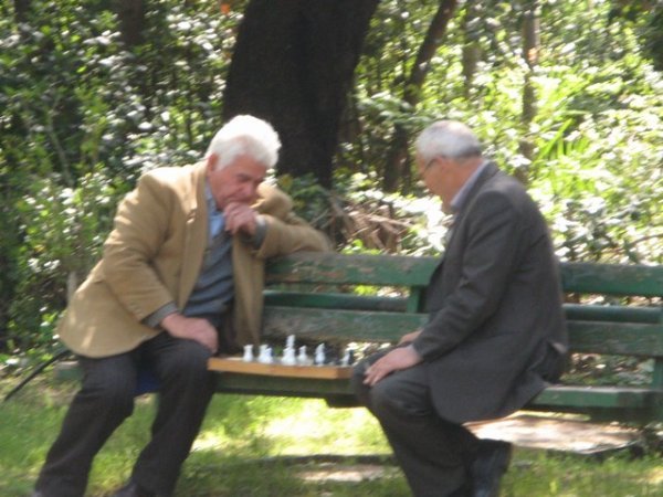 Athens - Playing Backgammon