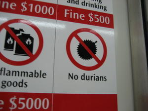 No durians allowed in Singapore
