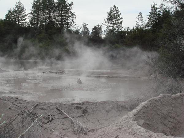 Boiling mud pool