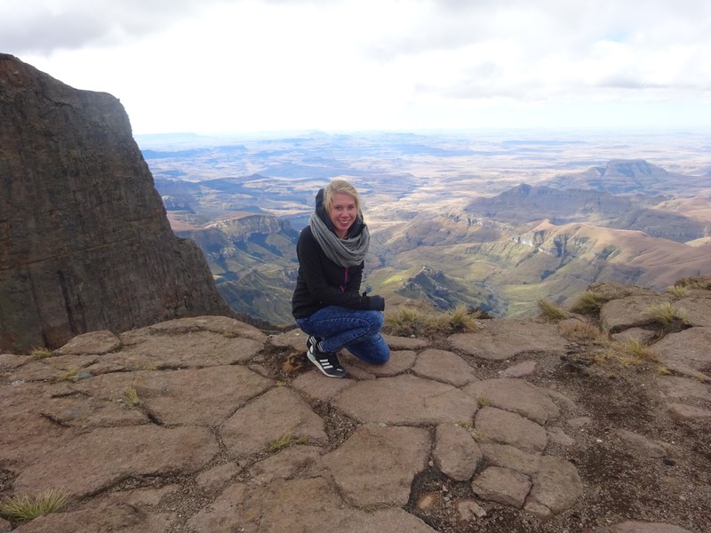 Aan de top bij Drakensberg