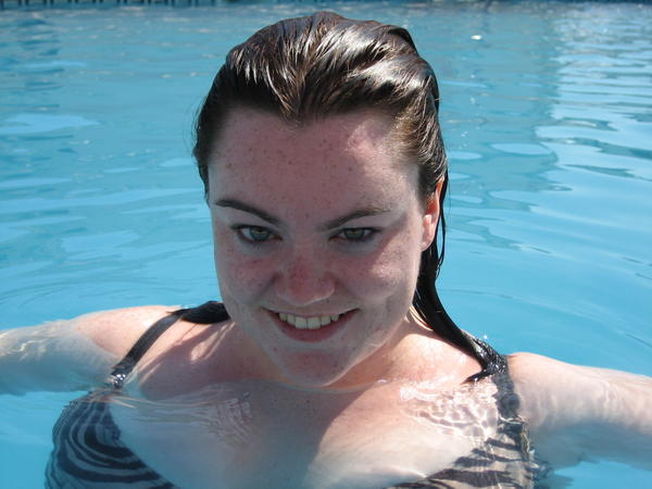 In the pool!