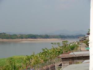 Mekong River and boardwalk