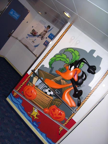 Cartoon characters onboard