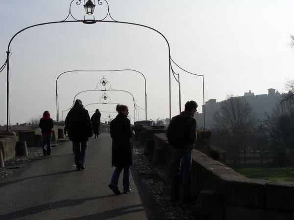 the pedestrian bridge