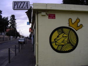 here is the king of pizza
