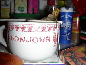 a close-up of my bonjour mug