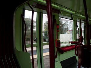 inside the flower tram