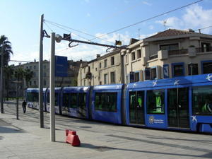 here is the corum tram stop