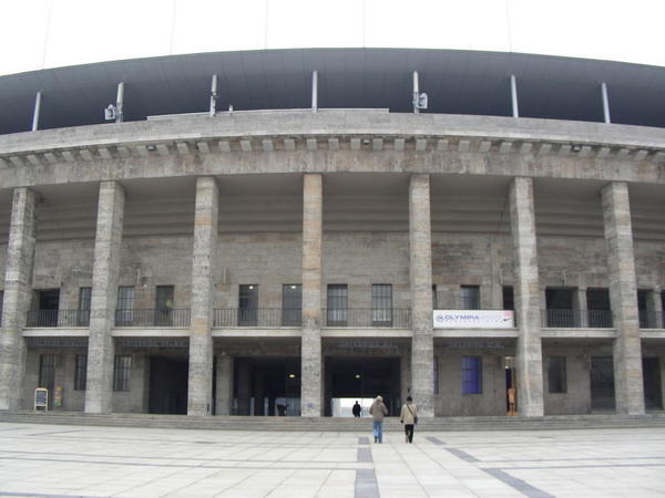 facing the stadium