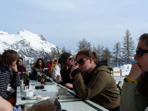 at the resto bar on top of the mountain