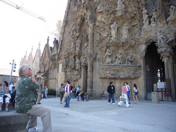 My Dad Ponders La Sagrada Familia