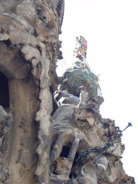 The famous roof of La Sagrada Familia