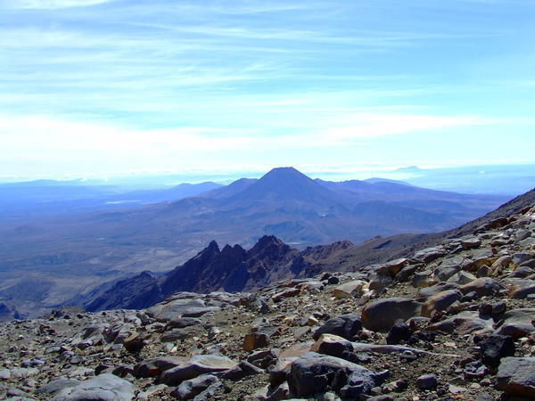 A view of Mt. Ngauruhoe...
