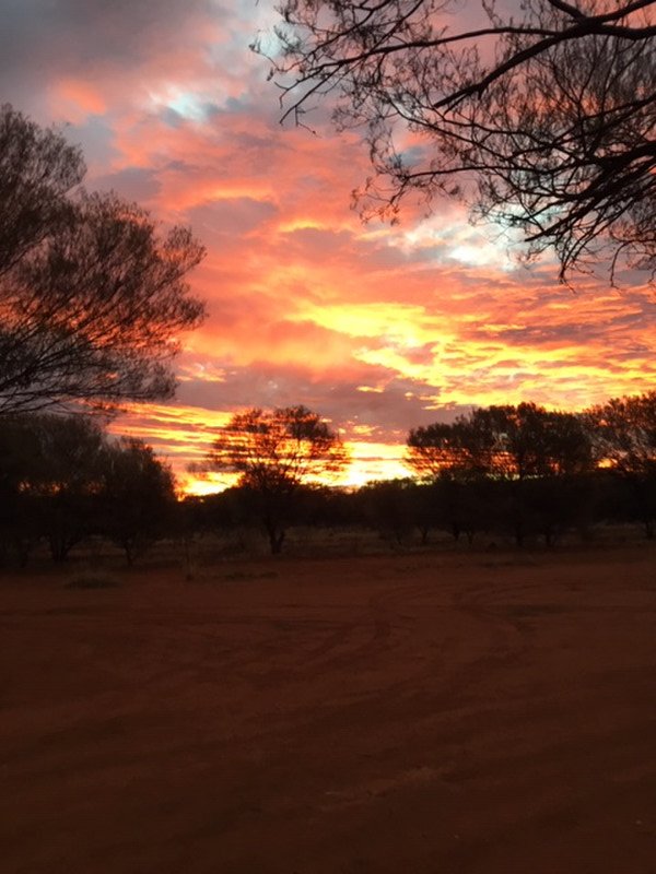 Sunset at Desert Oaks Free Camp