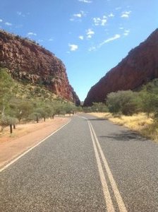 Heading into Alice Springs through The Gap