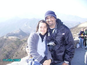 the 2 of us at the great wall