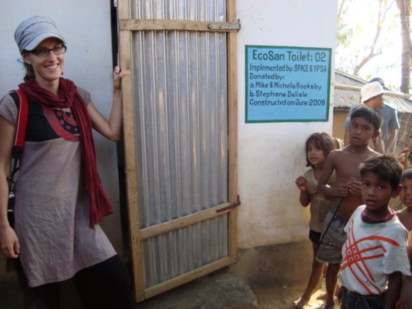Ashley with an EcoSan toilet