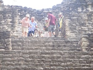Climbing the temple
