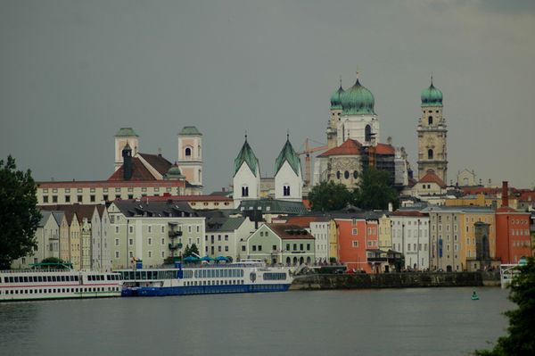 Passau where 3 rivers meet on the border of Austria and Germany