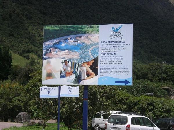 Papallacta Resort Sign