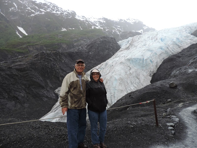 Getting wet at the glacier