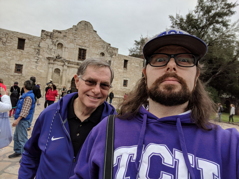 Obligatory Alamo selfie with dad