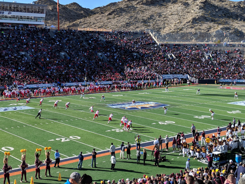 Our view for most of the Sun Bowl game