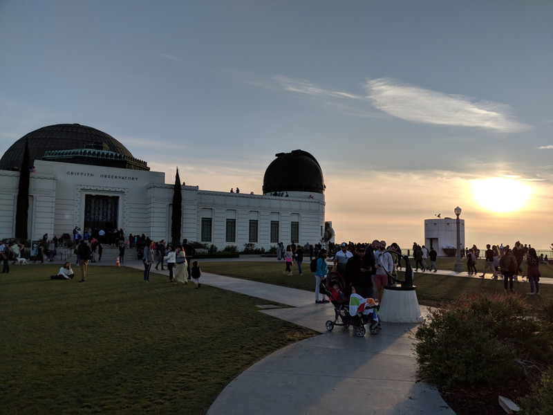 Low sun at the Griffith Observatory