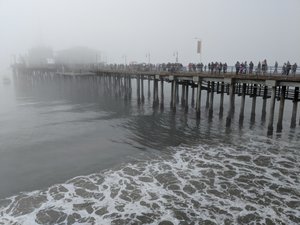 It was a foggy day at the pier