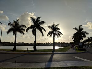 Sun was setting in West Palm Beach