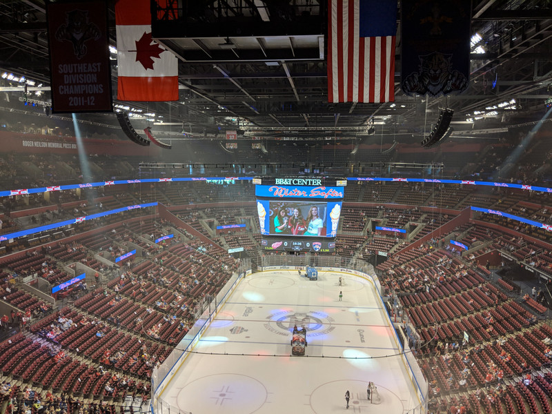 our view of the Florida Panthers game