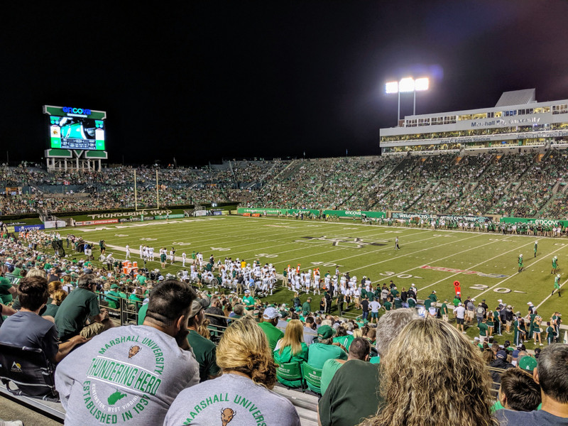 A perspective of the stadium from the Ohio (visiting fans) section