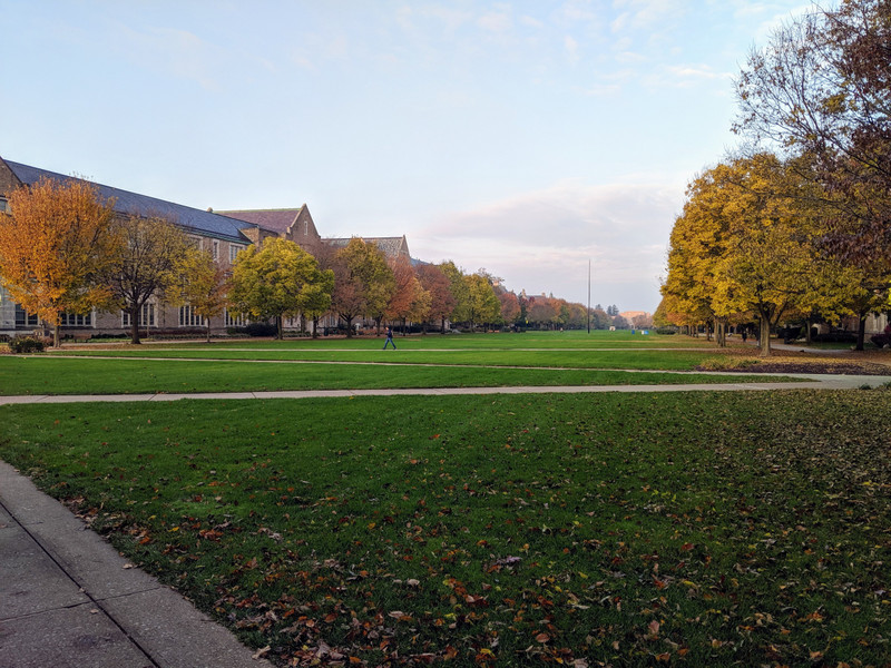 The main quad at Notre Dame