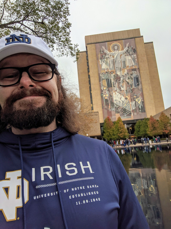 Everyone needs a selfie with Touchdown Jesus