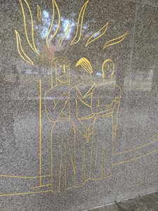 Mural on the wall of the library
